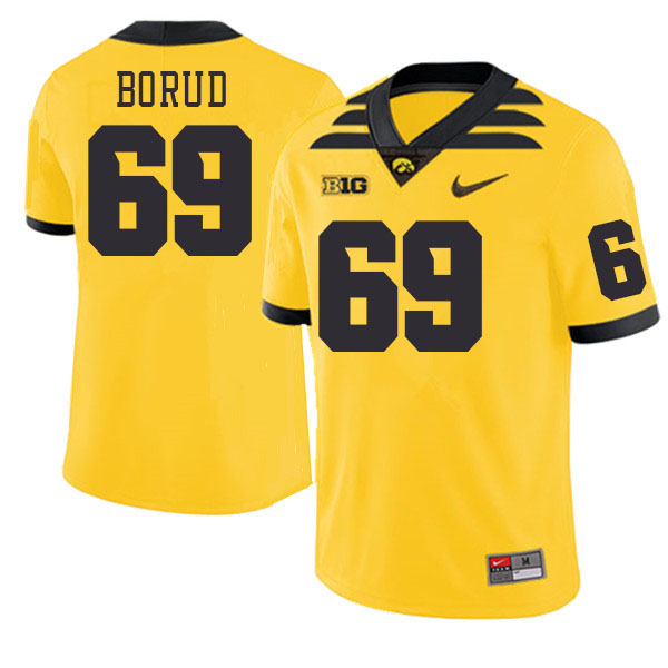 Men #69 Cade Borud Iowa Hawkeyes College Football Jerseys Stitched-Gold